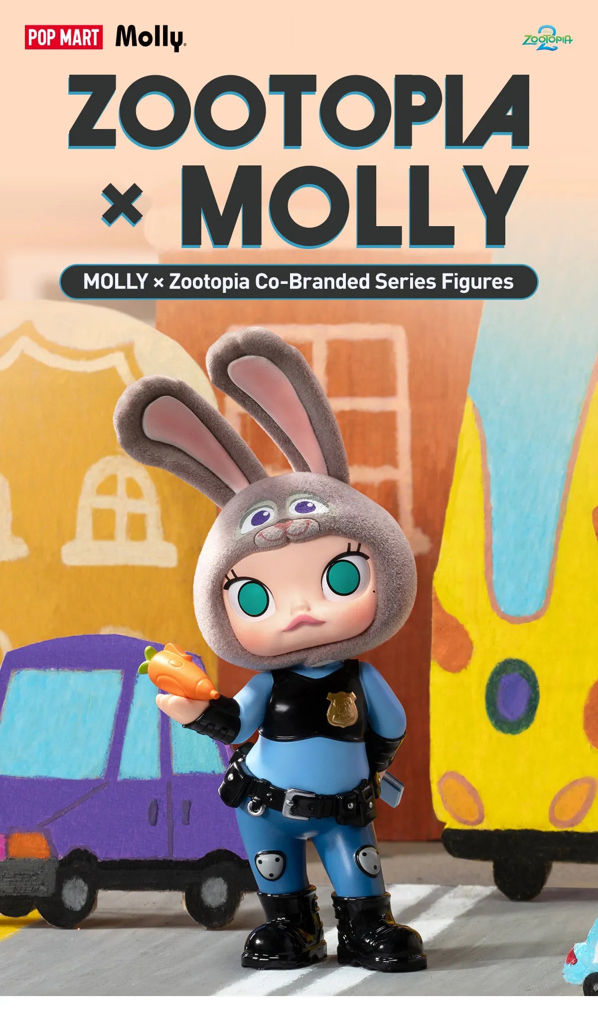 Popmart  MOLLY × ZOOTOPIA CO-BRANDED SERIES FIGURES