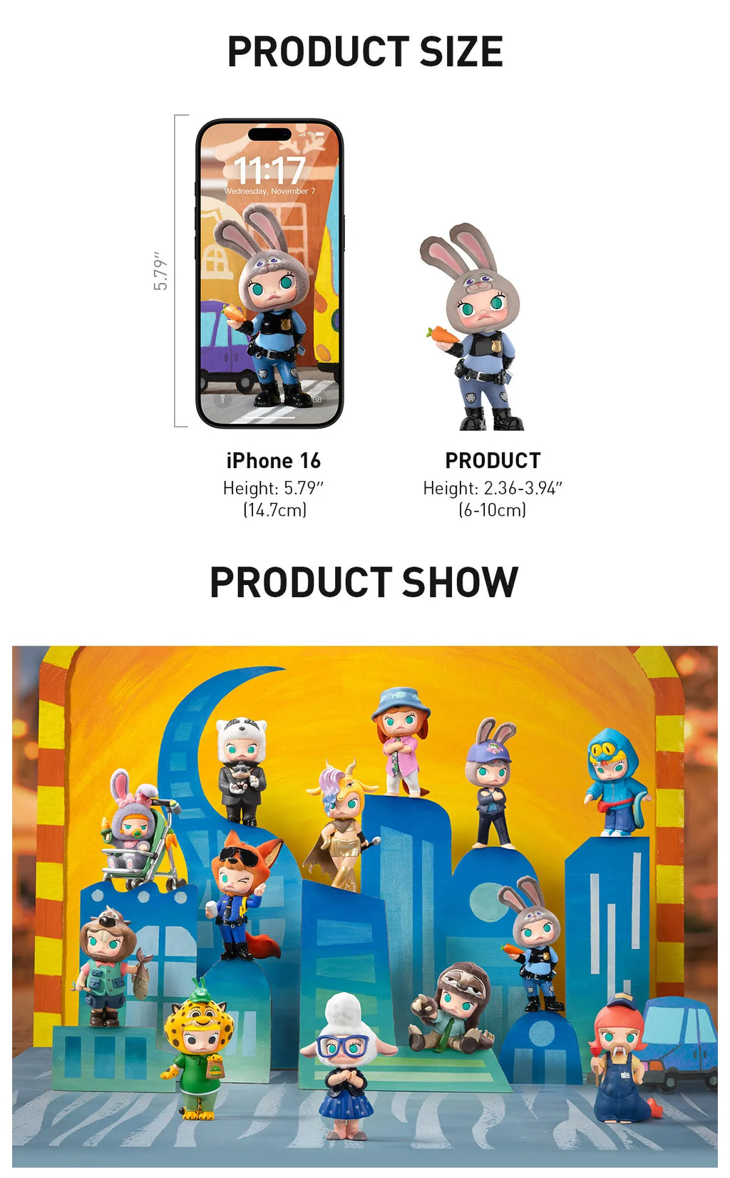 Popmart  MOLLY × ZOOTOPIA CO-BRANDED SERIES FIGURES